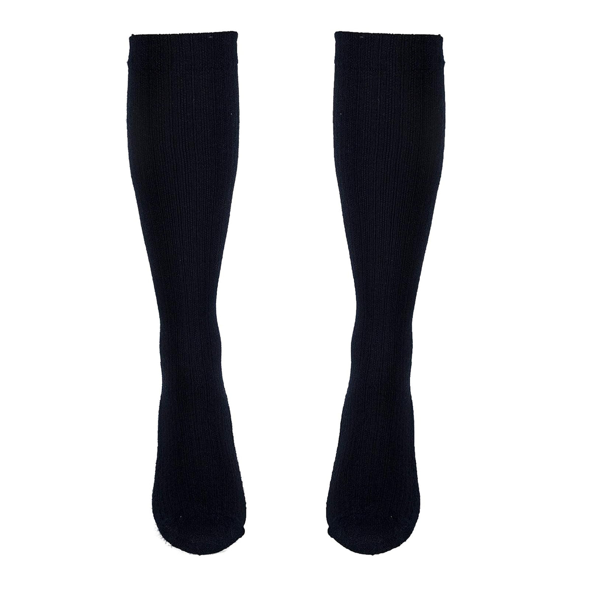 Truform Compression Socks, 10-20 mmHg, Ladies Gym Socks, Knee High Over Calf Length, Navy, Large