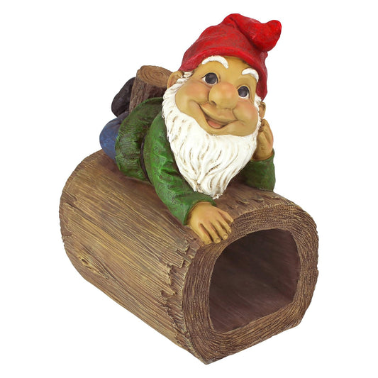 Design Toscano Estatua de gnomo de jardín – Stormy The GNOME – Gnomo Extensor de césped – Gnomo de césped