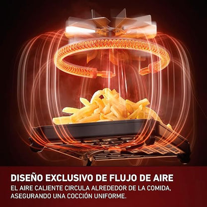 T-FAL Freidora de aire Digital Infrared 5L | Tecnología Infrarroja, ventana de visualización, 7 programas automáticos, Más rápido, más jugoso, más crujiente. EY8158U0