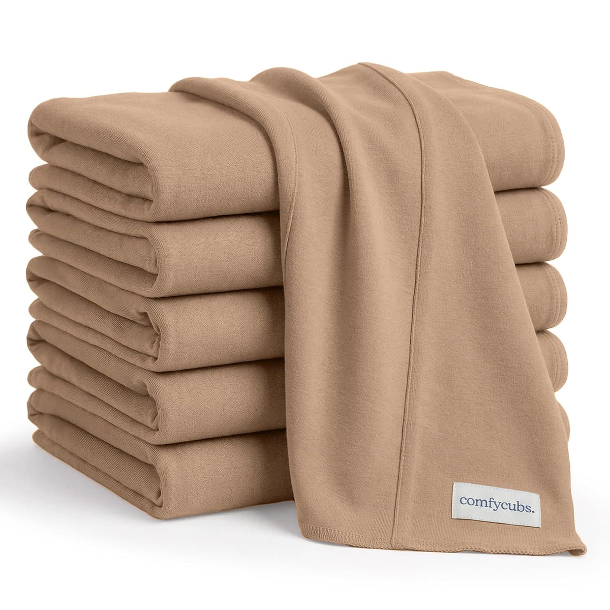 Comfy Cubs Pañitos para Eructar de Algodón para Bebé, 10 Piezas, Mora - Cedro - Pacquete 6