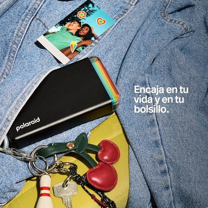 Polaroid Hi-Print 2nd Generation - Impresora portátil 2x3 conectada Bluetooth, Impresora de sublimación, Color Negro
