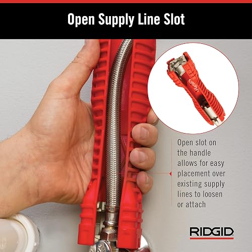 RIDGID - Herramienta para Instalar Grifos EZ Change, Llave Multifuncional de Plomería para Fregadero, Instalación Rápida en Espacios Reducidos