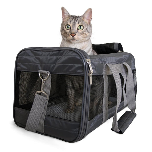Sherpa Travel Original Deluxe Airline - Transportín para Mascotas, Carbón, Large