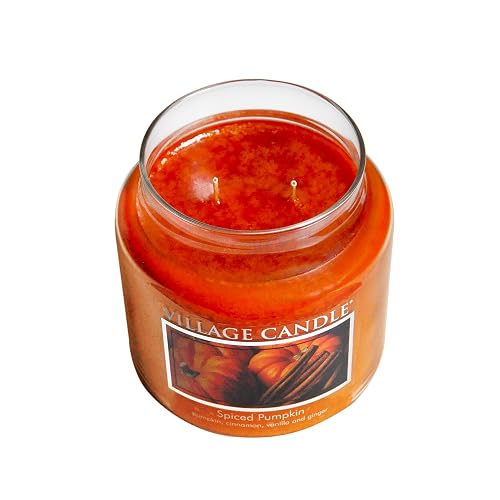 Village Candle - Tarro grande de boticario con especias y calabaza, vela perfumada, 22 onzas