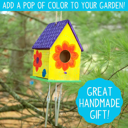 Made By Me Bird House With Wind Chime by Horizon Group USA