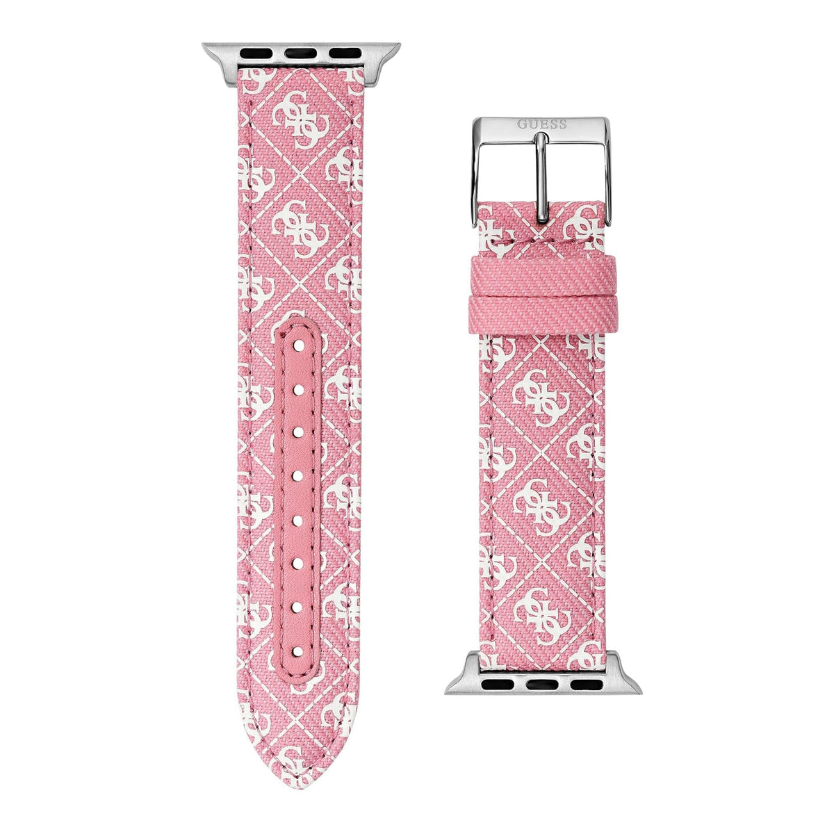 GUESS Correa de reloj inteligente para Dama compatible con Apple Watch (38MM-40MM) Rosa