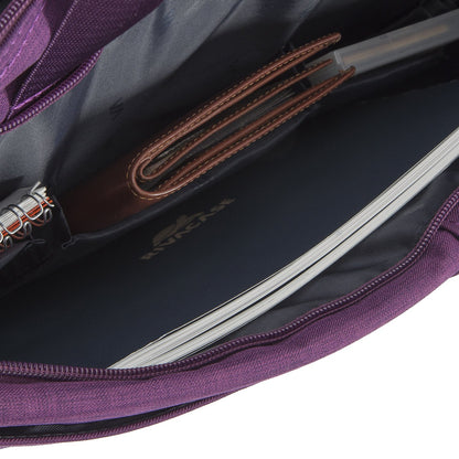 Rivacase 8335 15.6" Maletín Púrpura - Funda (39.6 cm (15.6"), Maletín, Púrpura, Poliéster, Monótono, Resistente a rayones)