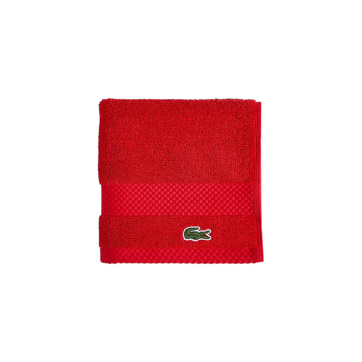 Lacoste Heritage Supima Colección de Toallas y Tapete de Baño - Wash Cloth 13x13 - Fórmula 1