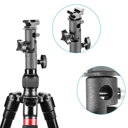 NEEWER 2 Piezas Rótula Giratoria en Forma de E con Soporte de Paraguas para Camra Canon Nikon Pentax Olympus y Otros Flashes, Luz del Estudio, LED Luz