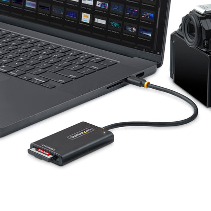 StarTech.com Lector de Tarjetas USB-C CFexpress Tipo B, Lector de Tarjetas de Memoria USB Portátil de 10 Gbps, Adaptador USB Tipo C a CF Express 2.0