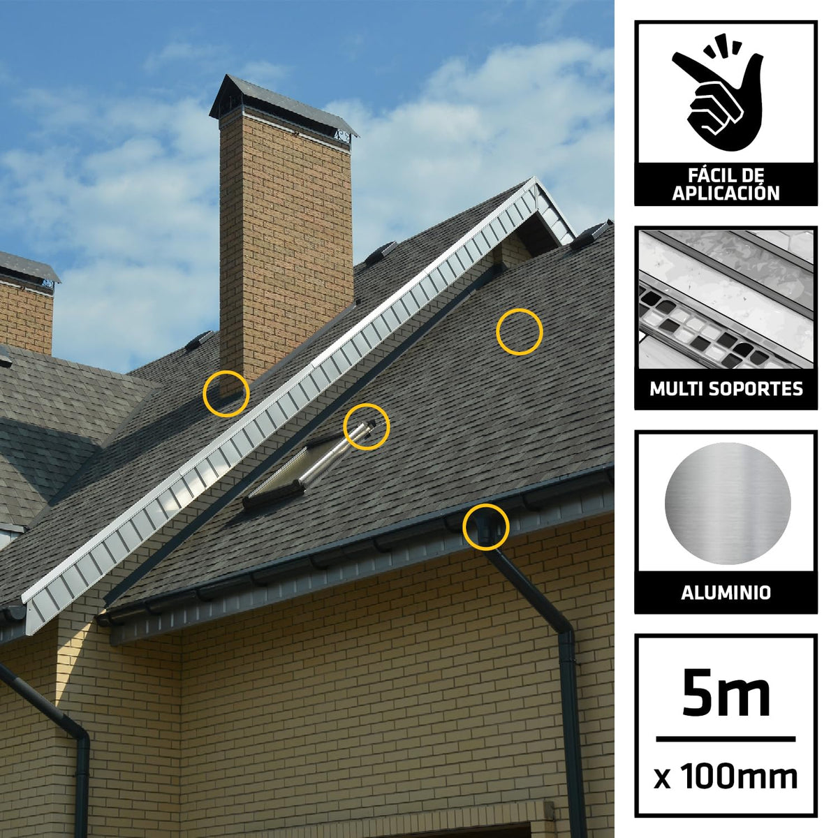 SIKA - Cinta Autoadhesiva Impermeable - Sika MultiSeal M - Aluminio - Cinta Asfáltica Autoadhesiva para Juntas y Traslapes - Rollo 5m x 10cm