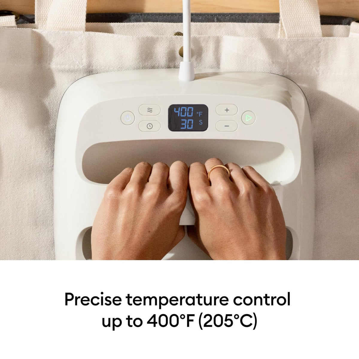 Cricut EasyPress SE Prensa de Calor 9 x 9 Pulgadas | Gris pardo, calor ajustable hasta 205 °C, compatible HTV, Infusible Ink, sublimación