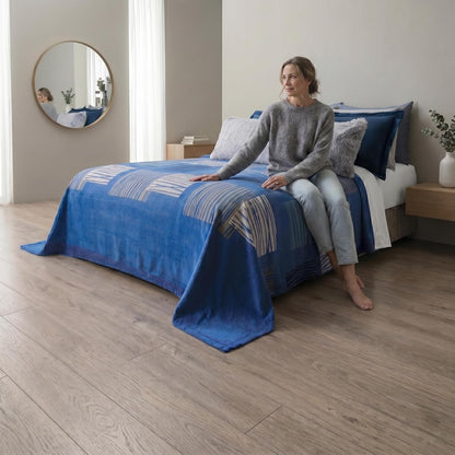 Colchas Concord Cobertor Lugano KS/XL King Size Color Azul 1 Pza