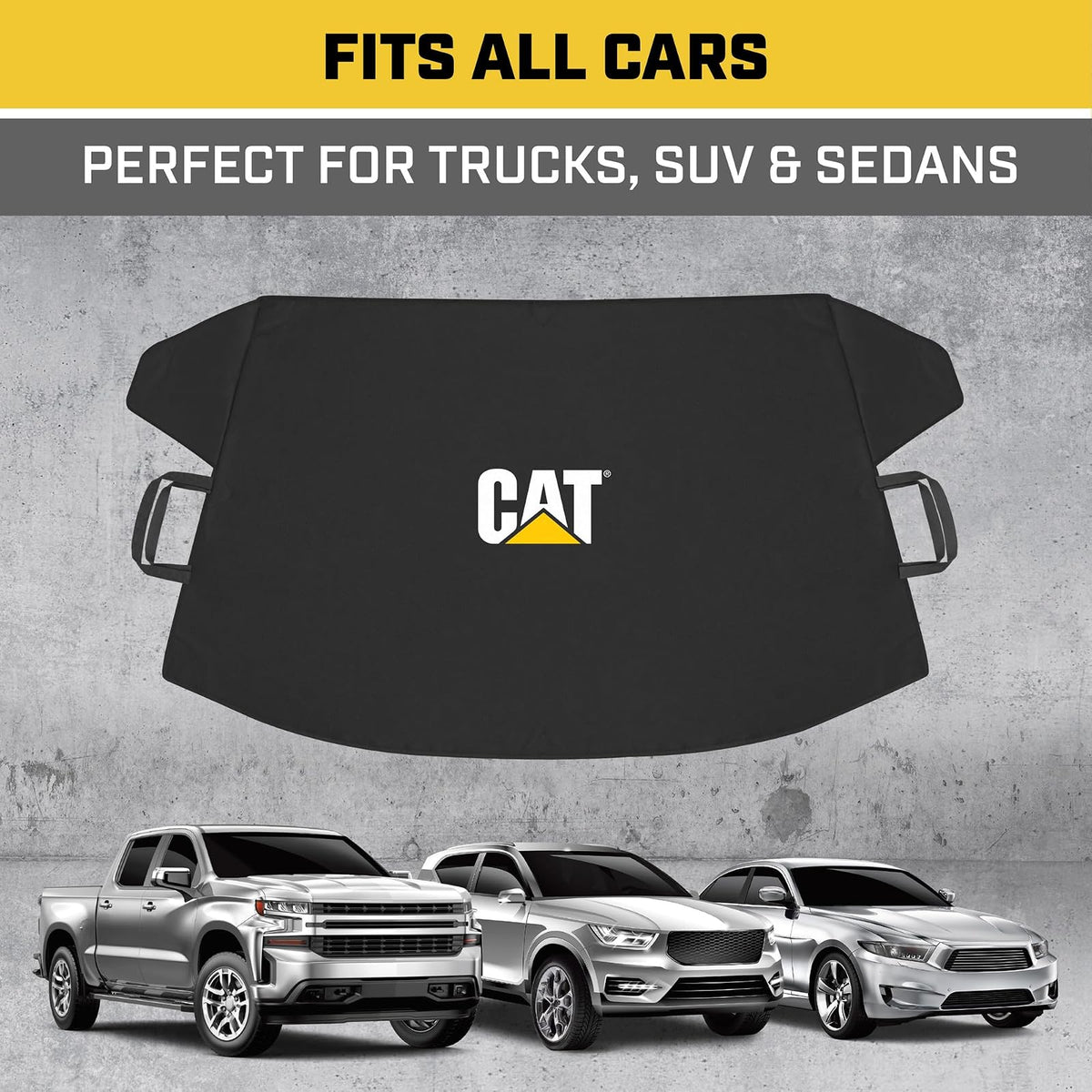 Cat Frost Guard, Toughest Car Windshield Snow Cover for Ice & Sleet, Weatherproof for Winter, Includes Magnetic Anti-Theft, Freeze Protector for Auto Coupe Sedan Truck Van SUV, Wide Size 78"x45" Inch