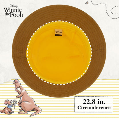 Concept One Sombrero Disney Winnie The Pooh Viaje | Plegable, Orejas de Oso 3D, Talla única, Color Amarillo Miel, Ala ancha, 100% algodón