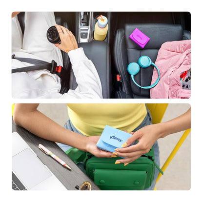 Kleenex Pa?os Faciales Ultra Suaves Snap & Go | 9 Paquetes para Llevar, 25 Pa?os por Paquete, 3 Capas, El Embalaje Puede Variar