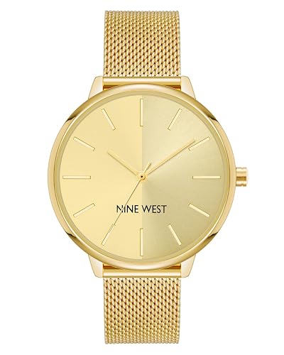 Nine West - Reloj de pulsera de malla para mujer
