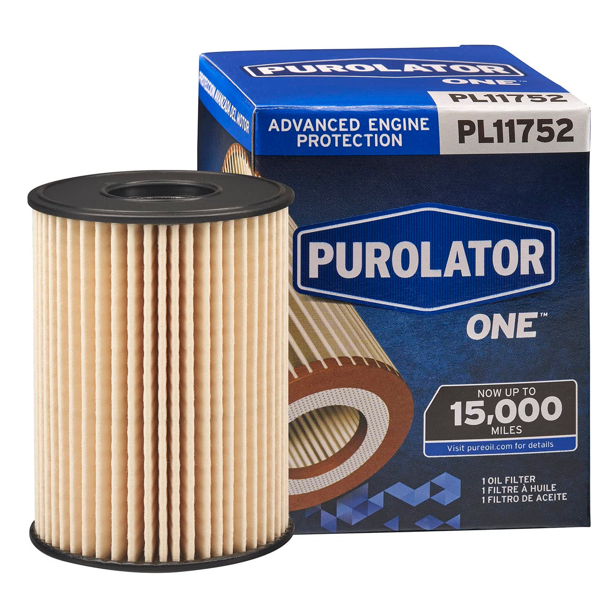 Purolator PL11752 PurolatorONE Filtro de Aceite de Cartucho para Hyundai Tucson 2022-2024 Santa Fe 2021-2024 Sonata 2020-2024 Kia Sportage/Sorento