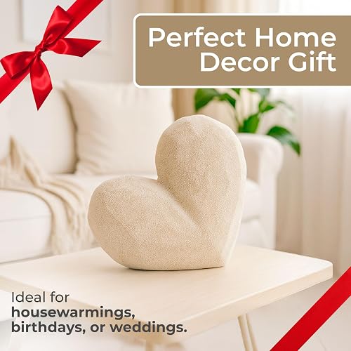 Sagebrook Home 13216-07 - Figura Decorativa (28 cm), diseño de corazón, Color Dorado
