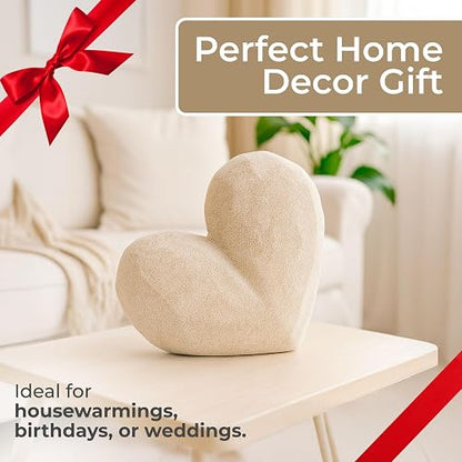 Sagebrook Home 13216-07 - Figura Decorativa (28 cm), diseño de corazón, Color Dorado