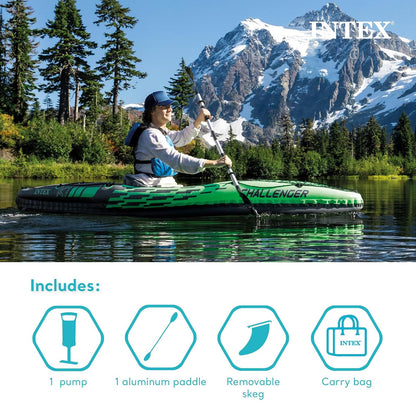 Intex Challenger - Juego Inflable de Kayak con remos de Aluminio