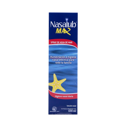 NASALUB MAX Spray de Agua de Mar, Humectación e higiene nasal efectiva para toda la familia, Frasco con 100ml