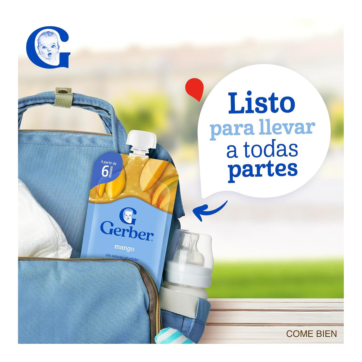 Papilla Gerber Pouch Mango Etapa 4 110g Paquete de 12
