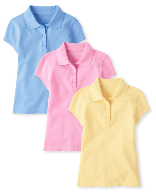 The Children's Place - Polos de piqué de Manga Corta para niña
