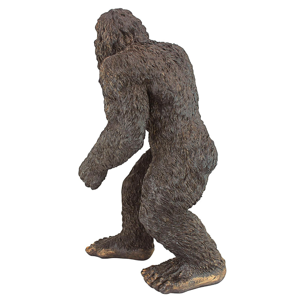 Design Toscano Yeti The Bigfoot - Estatua de jardín para Interiores y Exteriores, Mediana de 21 Pulgadas de Alto, Resina de Piedra fundida, Acabado café
