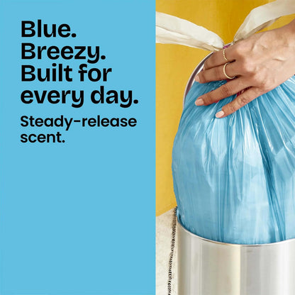 Glad OdorShield Small Drawstring Trash Bags - Febreze Beachside Breeze - 4 Gallon - 80 Count