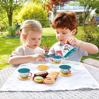 Hape Juego De Té para Niños con Maletín Portátil | Tetera, Tazas, Accesorios, Juego De Rol, Desarrolla Imaginación