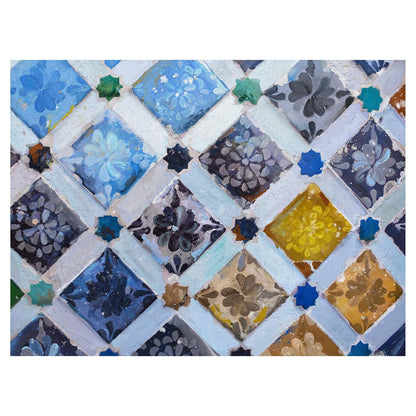 Fine Art Tj - Cuadro Decorativo - Azulejos españoles - Decoracion de Pared, canvas, cuadros, lienzo, impresión, decoracion de interiores, cuadros para sala, arte, enbellecido, hogar.