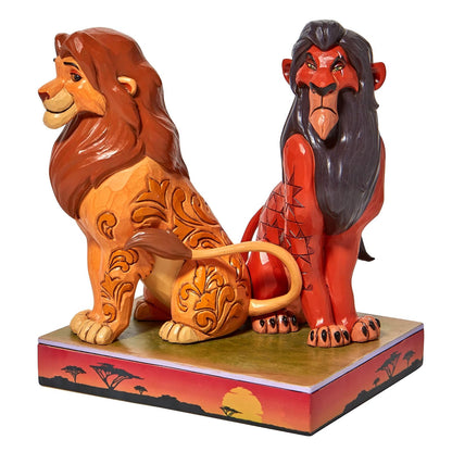 Enesco Jim Shore Disney Traditions - Figura de Simba y Cicatriz del Rey león, 6.5 Pulgadas, Multicolor