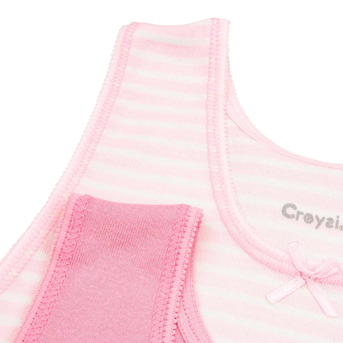 Baby Creysi Paquete de 3 Camisetas Sin Manga para Niña de Algodón con Tejido Calado