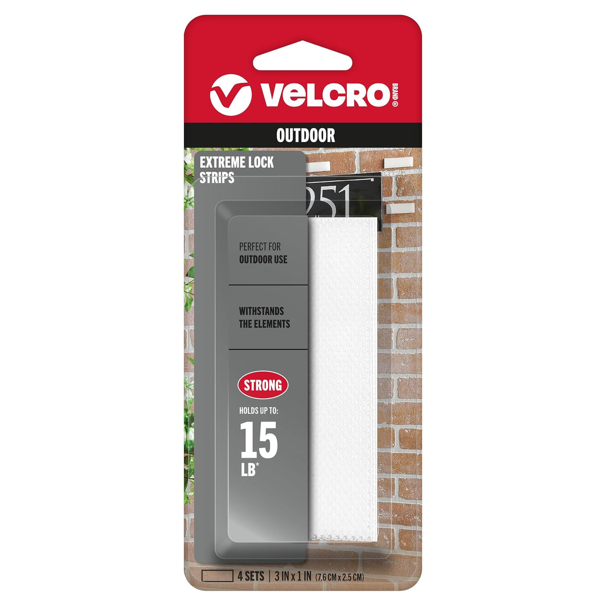 VELCRO Alfa-Lok Cierres Resellables para Montaje Blanco - 4 Sets, 3 x 1 in