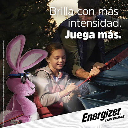 Energizer - Linterna de Cabeza LED Industrial 400 Lúmenes, Alcance de 85 m | Resistencia al agua IPX4, 5 modos de iluminación e incluye 3 pilas AAA.