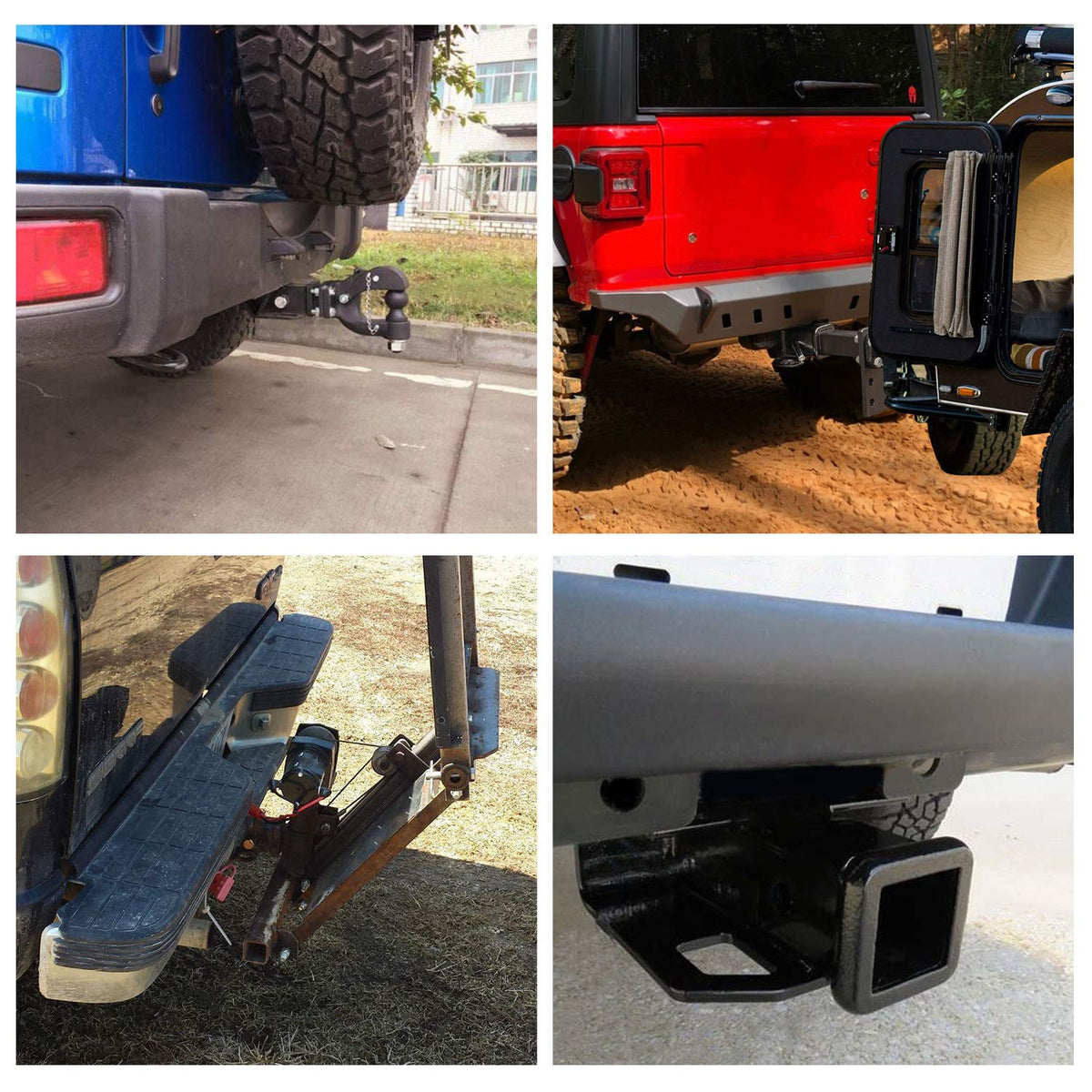 Nilight Kit Receptor de Enganche de Remolque JL-64A, 5 cm, para Jeep Wrangler JL 2018-2024