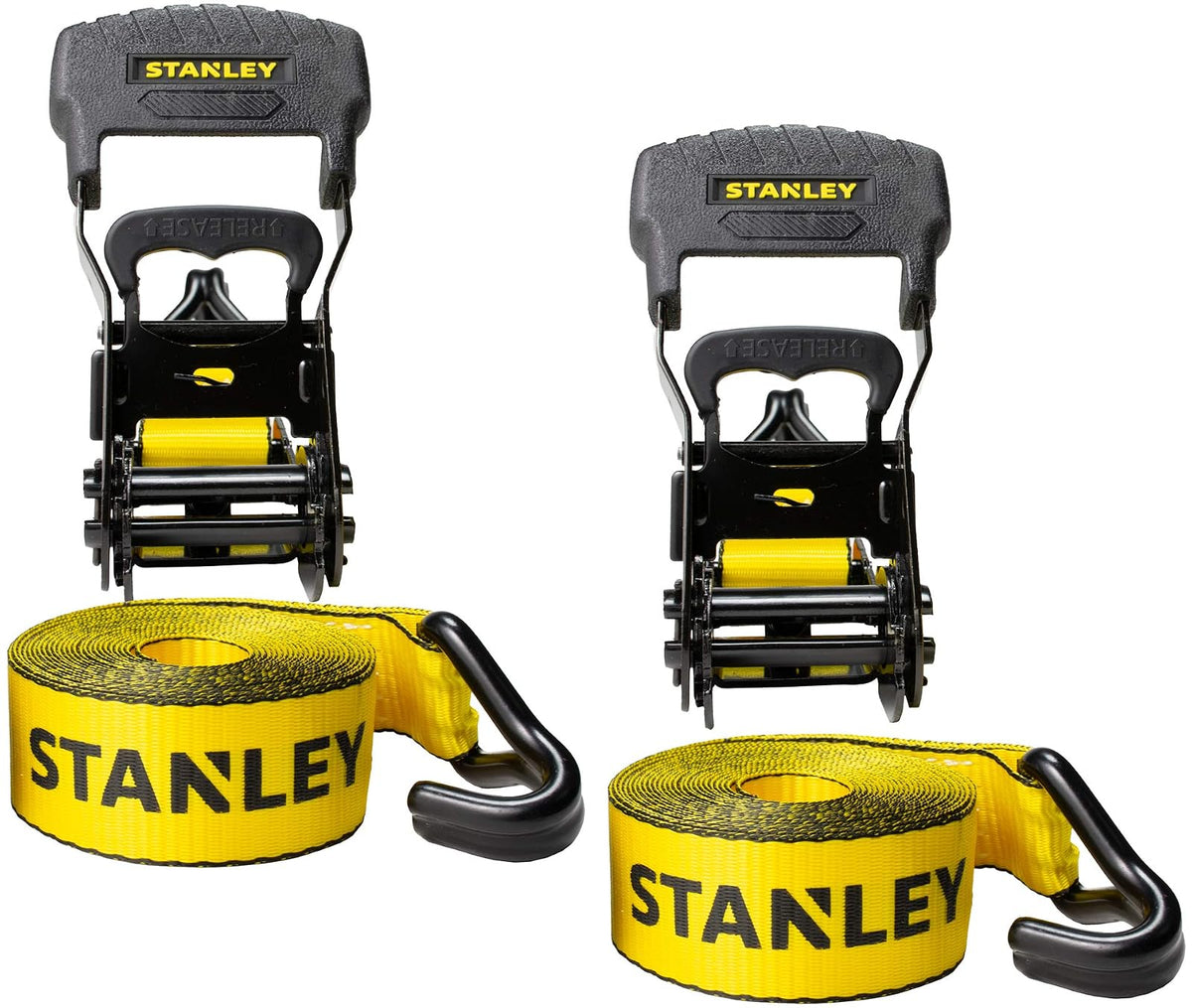 Stanley Kit de Correa de Carraca para Carga 1 Pulgada x 15 Pies - 1.5" x 16' - Negro - Amarillo