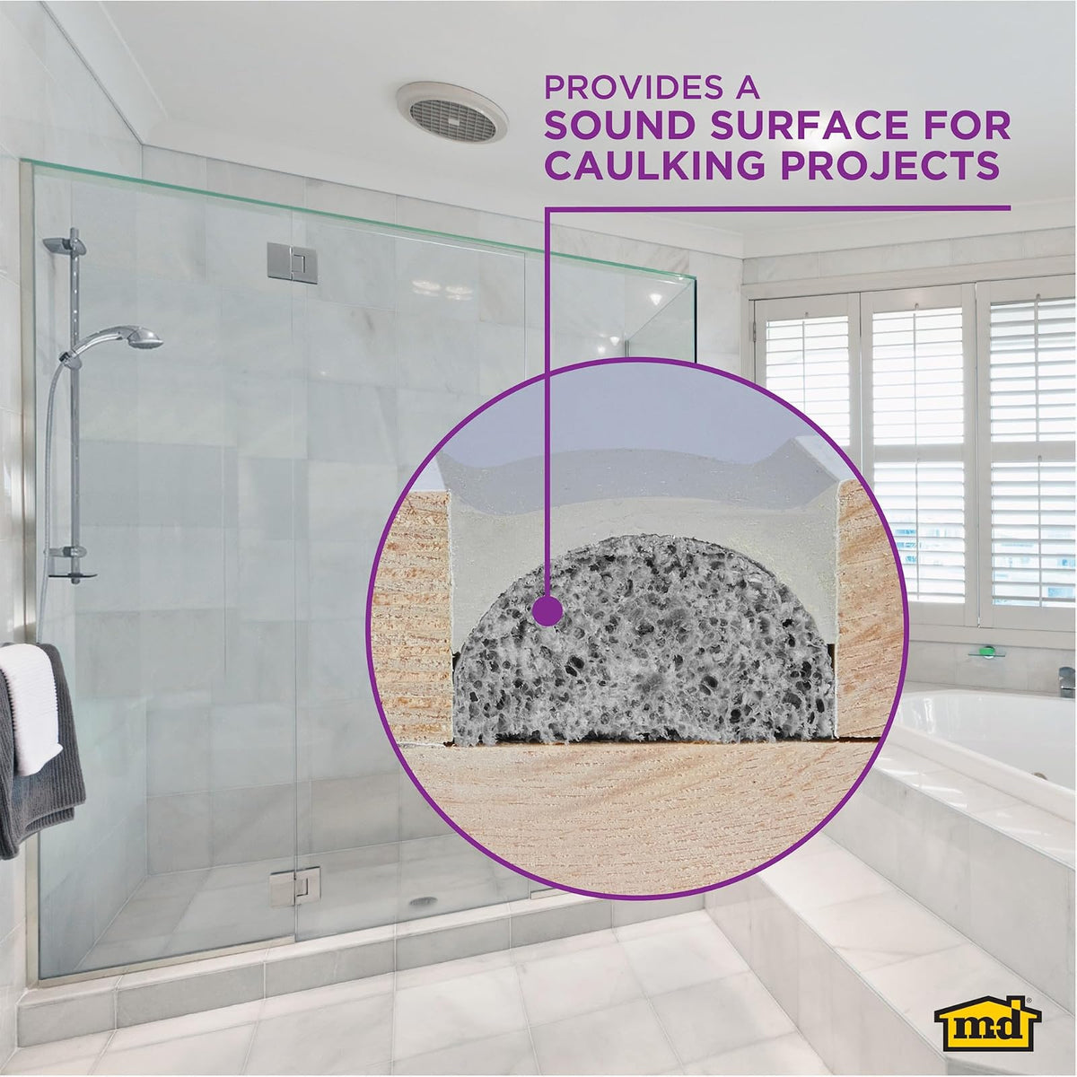 M-D Building Products Varilla 5/8" x 20' 71551 | Gris, espuma de celda cerrada, reduce residuos de calafateo, impermeable
