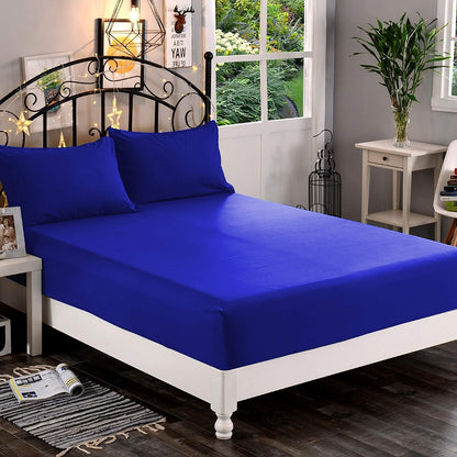 Sábana Bajera Ajustable Elegant Comfort de Microfibra - Azul Royal - Queen