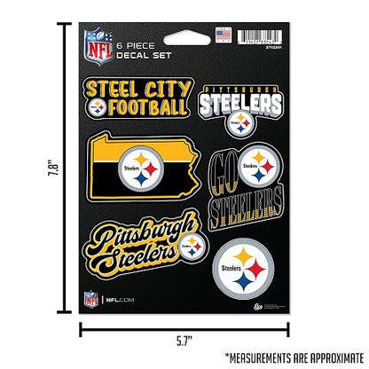 Rico Industries NFL Football Washington Commanders - Juego de calcomanías de 6 Piezas