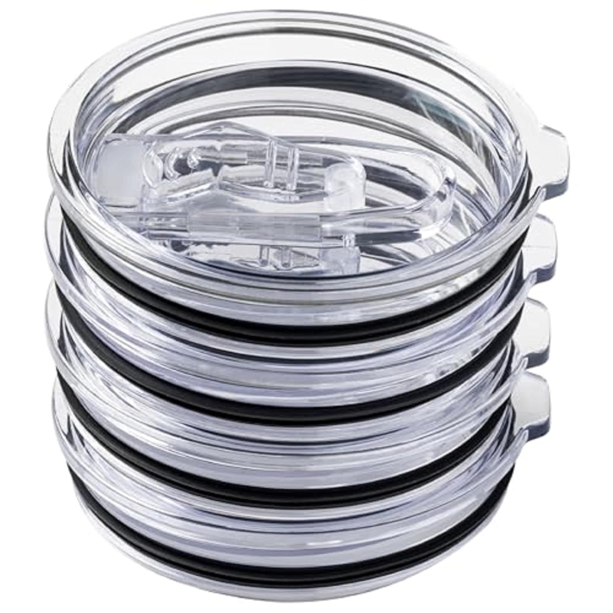 Silver Buffalo - Paquete de 4 tapas de repuesto para vaso de acero inoxidable de 40 onzas