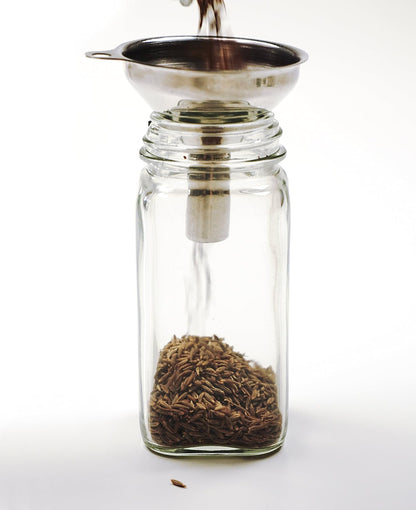 Embudo de acero inoxidable para rellenar tarros estrechos y botellas, 1 unidad