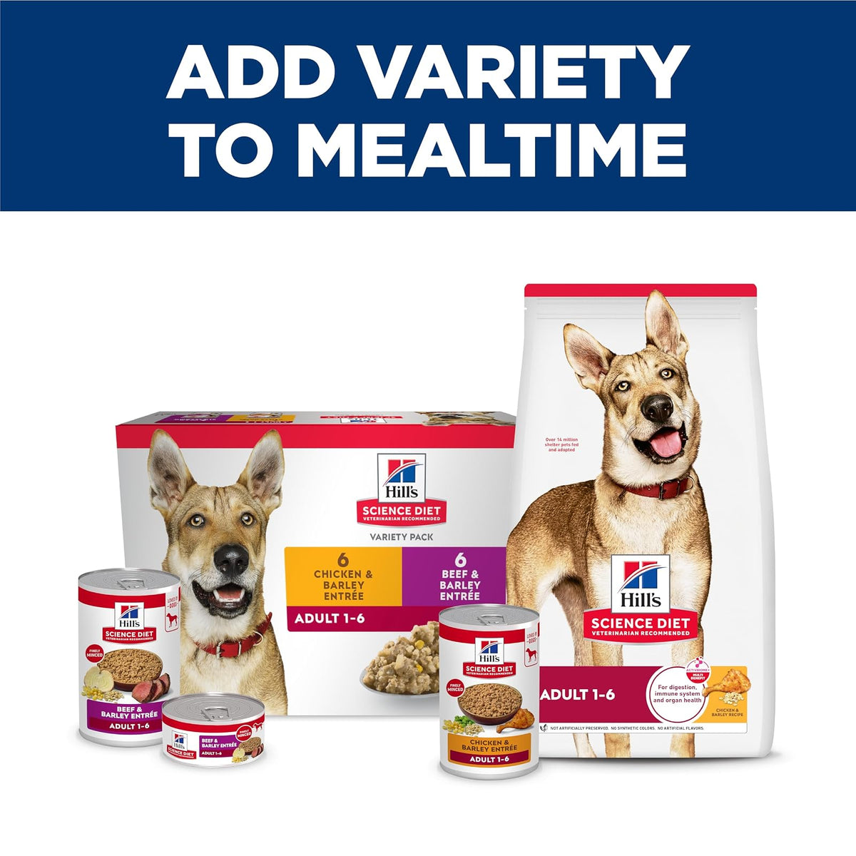 Hill's Science Diet Alimento Húmedo para Perro Adulto Pollo 12 Pack 369G | Alimento húmedo Hill's para perro, digestión saludable, sistema inmunológico fuerte, omega-6 y vitamina E