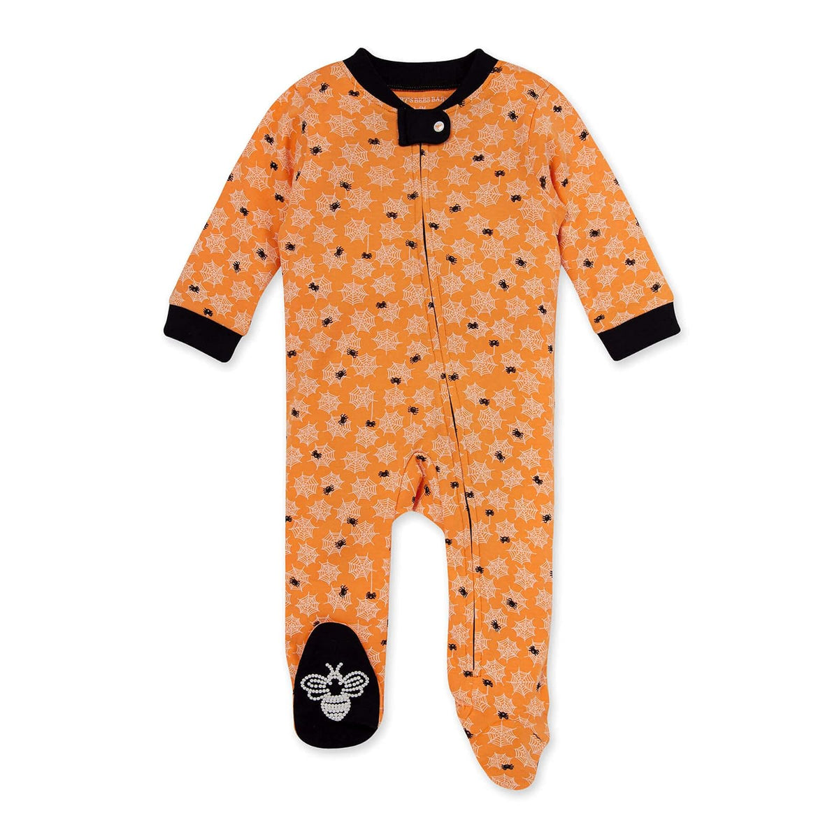 Burt's Bees Pijama Sleep and Play 100% algodón orgánico de una Sola Pieza Mono con Cremallera Frontal Mamelucos para bebs y Nios pequeos para bebés niños