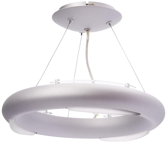Hunter ES90864 Annello Mini Colgante para semi plafón de 3 luces, 120V 60HZ 120W 3 Focos x 40W Plata