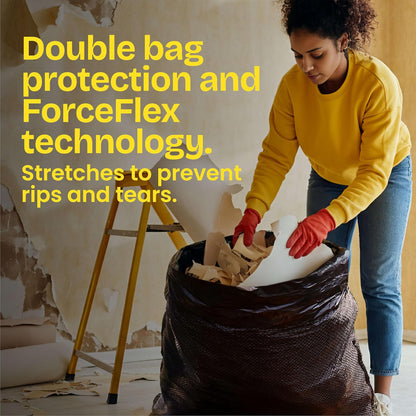 Glad Dual Defense Drawstring Large Trash Bags, 30 Gallon, 50 Count