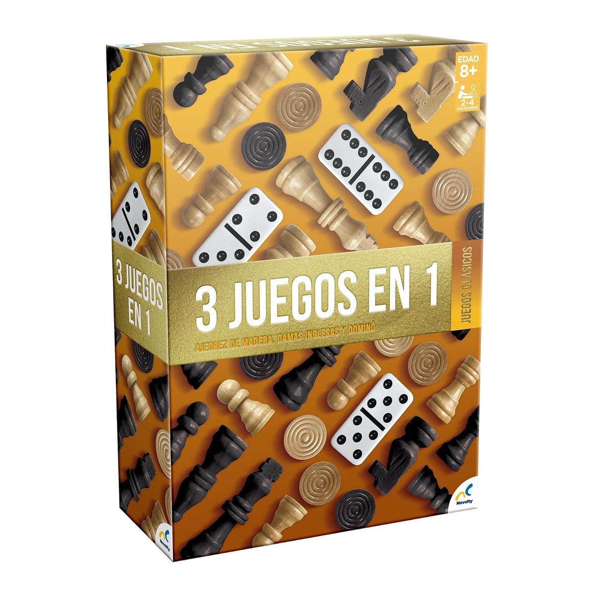 Novelty Juego de Mesa Rummy con Fichas Jumbo - Amarillo - Juegos Clasicos