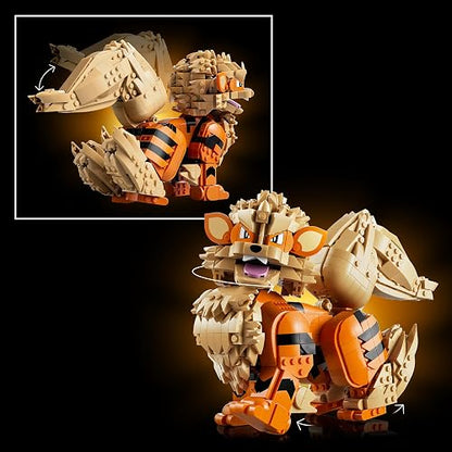 LEGO Pokémon Arcanine – Construye una Detallada Figura Articulada para Exhibirla como Decoración Pokémon – Regalo Coleccionable de Videojuego para Adultos – 72160
