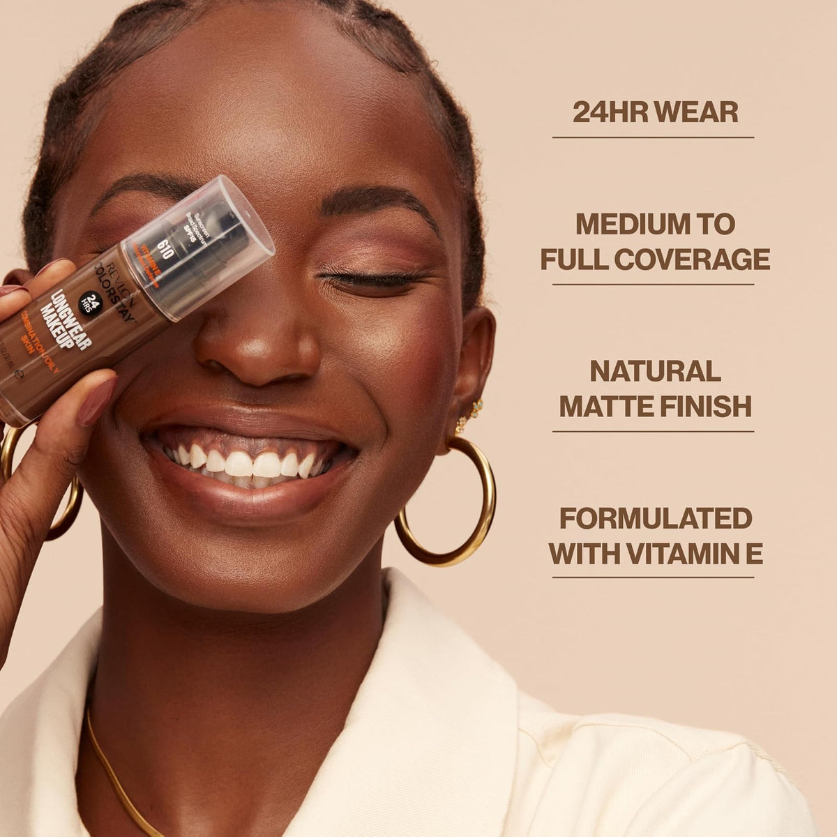 Revlon ColorStay Maquillaje para piel normal/seca SPF 20, Colorstay Oily/Combination Foundation, Capuccino, 29,57ml
